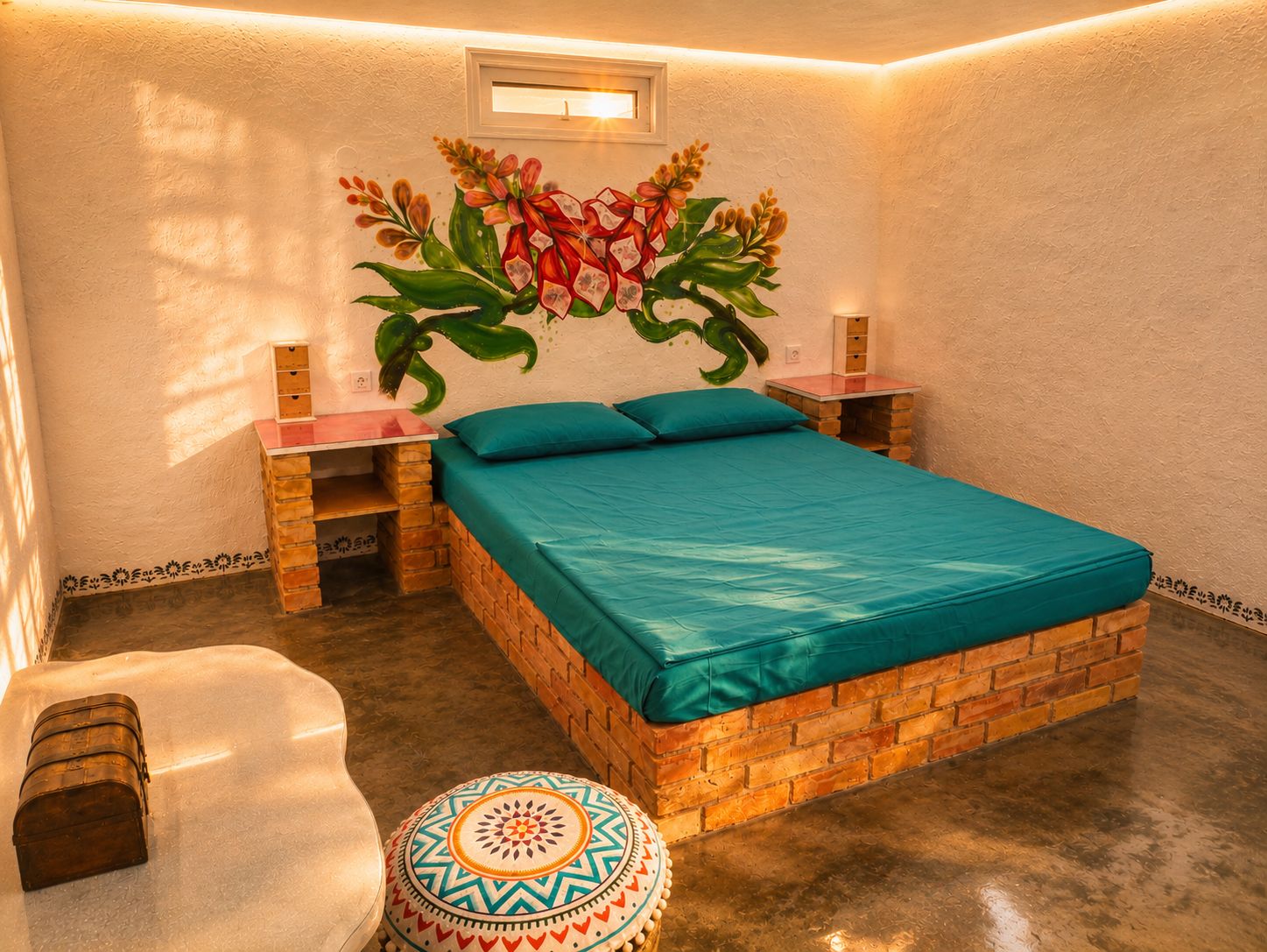 Teal bedroom