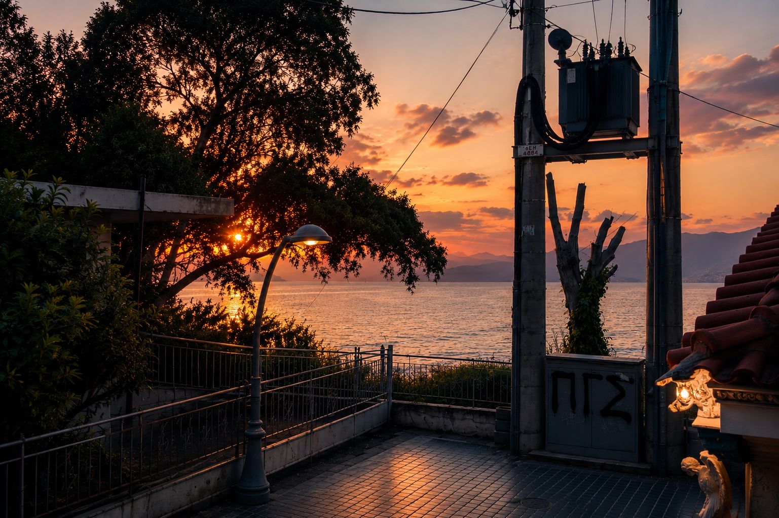 Sunset terrace view